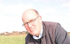 Nick Mcmullon Checks Ryegrass Levels In The Grove End Farm Trials